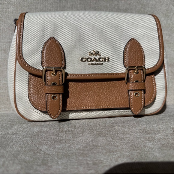Coach Handbags - COACH Lucy Canvas and Leather Crossbody #CA622